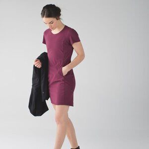 Lululemon &go Endeavor Dress in Red Grape